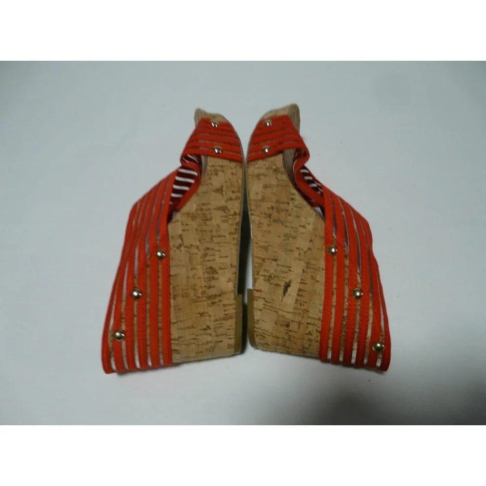 Cato C Est 1946 Wedge Sandals Womens Size 9 Red‎ 4